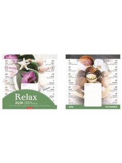   Toptimer mágneses, kétheti tervezőnaptár, 22x22cm, 2026, Relax