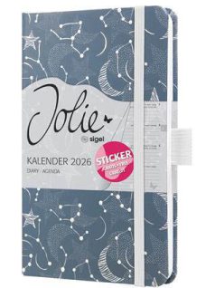  Sigel határidőnapló, A/6, heti tervező, kemény borító, 2026, Jolie, Cosmic Fantasy Blue