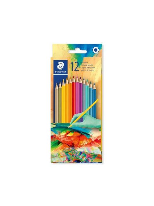Színes ceruzakészlet 12 db-os, Staedtler 175C Multiverzum 2, hatszög test