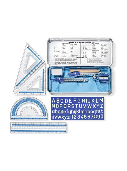 Matematikai készlet, fém dobozban, 10 darabos, Staedtler 55710