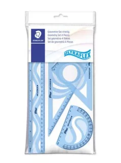 Vonalzókészlet, nagy, műanyag, hajlítható, 4 db-os, Staedtler 569PB, tönnfáée színben