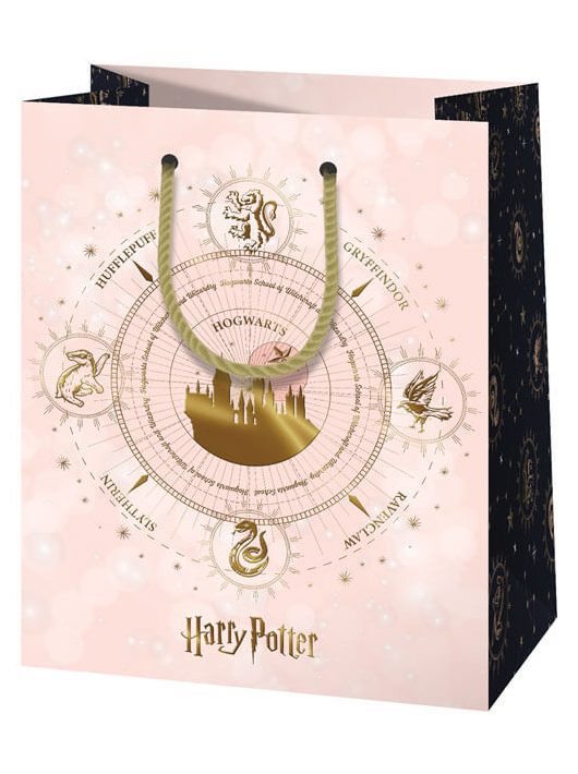 Harry Potter ajándéktáska 23x18x10cm, közepes, rózsaszín