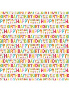 Csomagolópapír, hengeres, 70x100cm, Happy Birthday!