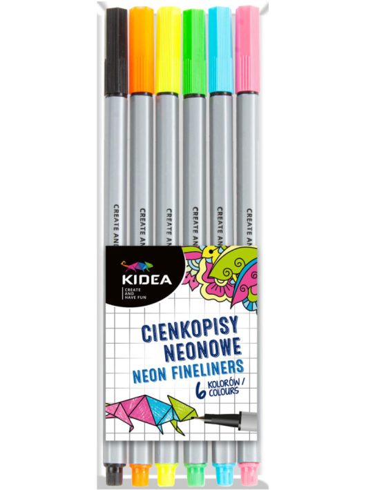 Tűfilc, 6 db-os, neon, Kidea