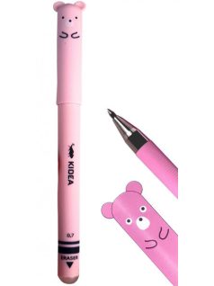 Radírozható golyóstoll, állatos kupak, Kidea