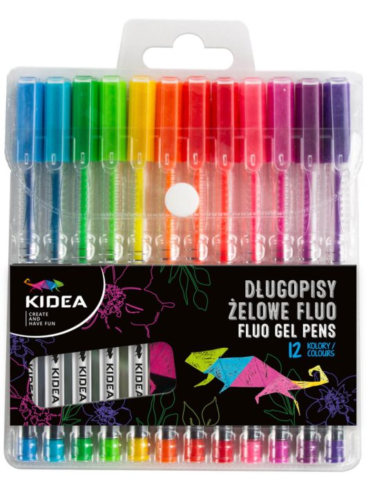 Zseléstoll készlet, 12 db-os, neon, Kidea