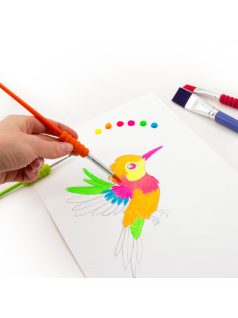 Akrilfesték készlet, 12 db-os, 12x12ml, neon, Kidea