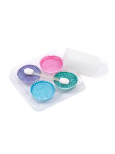   Arcfesték, tégelyes, 6 db-os, csillogó, lányos színek, Kidea