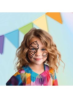 Arcfesték, tégelyes, 10 db-os, Ice Cream, Kidea