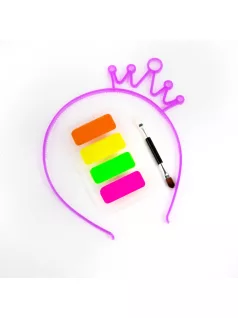   Arcfesték, tégelyes, 5 db-os, UV festék foszforeszkló hajráffal, Kidea