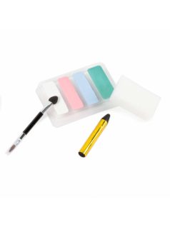 Arcfesték, tégelyes, 9 db-os, matricákkal, Kidea