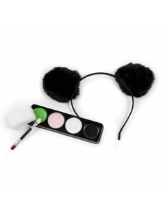 Arcfesték, tégelyes, 7 db-os, pandás hajráffal, Kidea