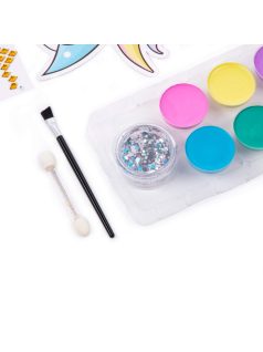   Arcfesték, tégelyes, 13 db-os, pasztell, unikornis kiegészítőkkel, Kidea