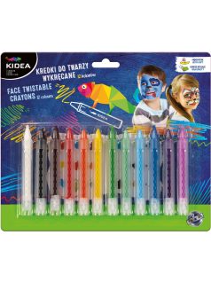   Arcfestő krétakészlet, 12 db-os, kitekerhető krétákkal, Kidea