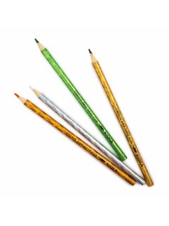 Színes ceruzakészlet, 12 db-os, hologramos test, Kidea