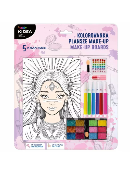Színezhető, dekorálható női arcok, Make-Up Boards, Kidea
