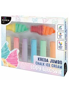 Aszfaltkréta, 8 db-os, jumbo, csavart fagyis, Kidea