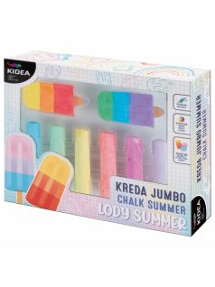 Aszfaltkréta, 8 db-os, jumbo, pálcikás fagyis, Kidea