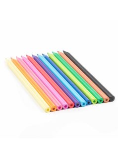   Színes ceruzakészlet 12 db-os, szivecskés formájú ceruzatest, Kidea