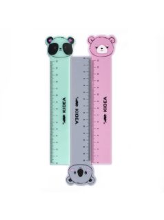 Állatos vonalzó, 15cm, 4 féle változat (koala, kutya panda, maci), Kidea, 1 db