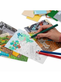   Kreatív képkészítő mozaik és színezhető lapokkal, habmatricákkal, Minecraft Pixel, Kidea