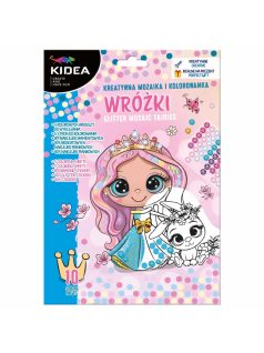   Kreatív képkészítő mozaik és színezhető lapokkal, strasszkövekkel, habmatricákkal, Fairy, Kidea