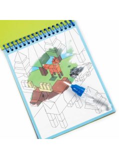   Festés vízzel, game, Minecraft mintás, Kidea mágikus színező, 15x19cm