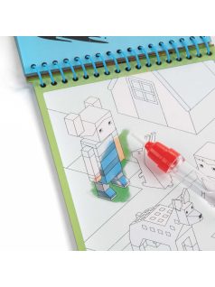   Festés vízzel, game, Minecraft mintás, Kidea mágikus színező, 15x19cm, 2024