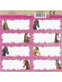 Lovas füzetcímke 8 db/ív, többféle