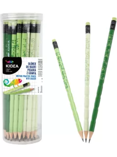 Pandás grafitceruza radírral, HB, kerek test, 1 db, Kidea