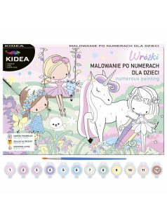   Festés számok szerint gyerekeknek, 30x27x4cm, unikornis, Kidea