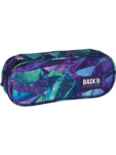   Lányos tolltartó, beledobálós, ovális, BackUp, 2025, A35, kék-lila