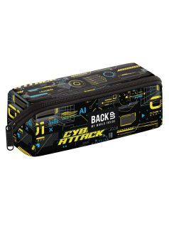   Fiús tolltartó, beledobálós, ovális, BackUp, 2025, K50, fekete-sárga, Cyber Attack
