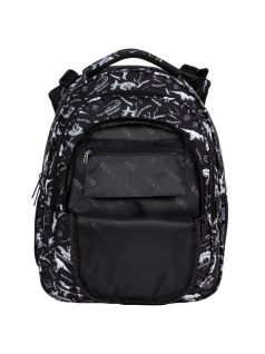 Dinoszaurusz hátizsák, 4 rekeszes, BackUp, 2022, fekete