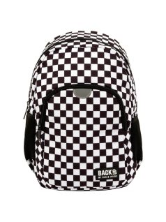   Pepita hátizsák, 2 rekeszes, 34x26x14cm, Back Up 2023, T94, fekete-fehér