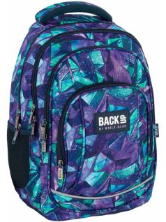   Lányos hátizsák, iskolatáska, 4 rekeszes, 42x30x20cm, BackUp, 2025, A35, kék-lila