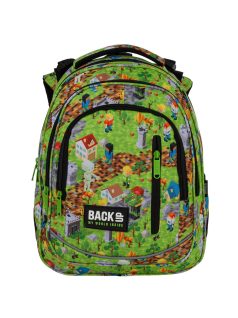   Minecraft mintás hátizsák, iskolatáska, 3 rekeszes, 39x27x20cm, BackUp, 2025, R61