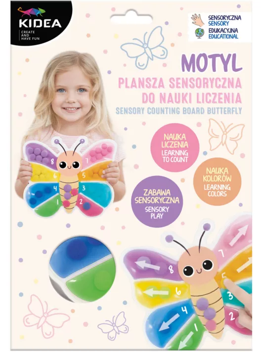 Ügyességi, számolást tanító, szenzoros játék, lepkés, Kidea