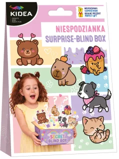   Zsákbamacska Blind-Box apró meglepetésekkel (matricák, karkötő, toll, stb.), Kidea