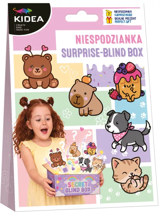 Zsákbamacska Blind-Box apró meglepetésekkel (matricák, karkötő, toll, stb.), Kidea