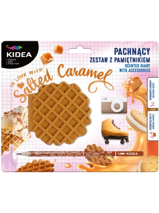Illatos napló radírral és ceruzával, Salted Caramel, Kidea 