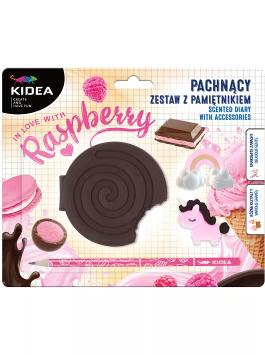 Illatos napló radírral és ceruzával, Raspberry, Kidea 