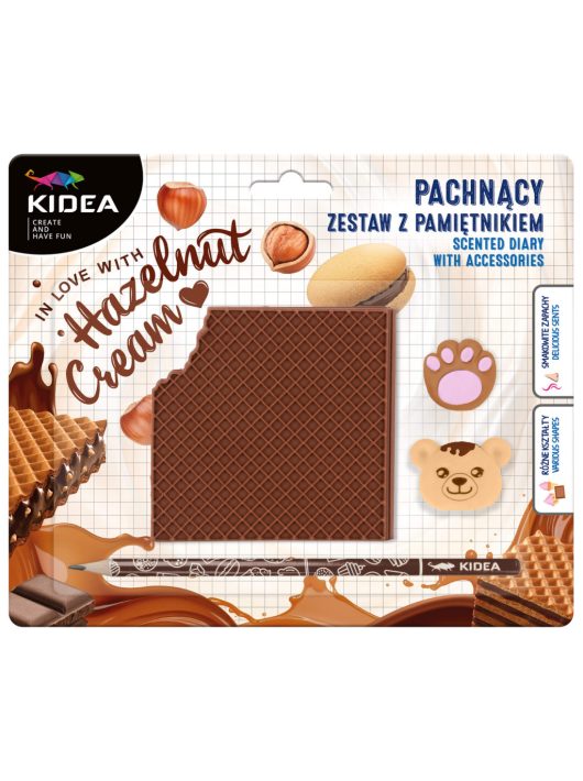 Illatos napló radírral és ceruzával, Hazelnut Cream, Kidea 