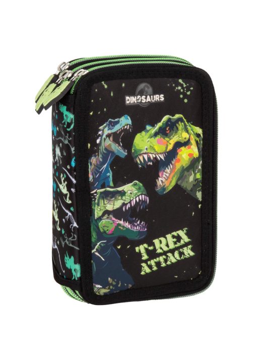Dinoszaurusz tolltartó, 3 emeletes, töltött, DN20, T-Rex Attack