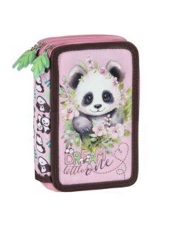 Pandás tolltartó, 3 emeletes, töltött, PA10
