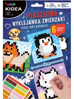   Mozaikkép készítő szett, matricázz számok szerint, 6 ív/szett, Kidea