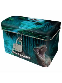 Dinoszaurusz persely, szögletes, DN19, kék-zöld