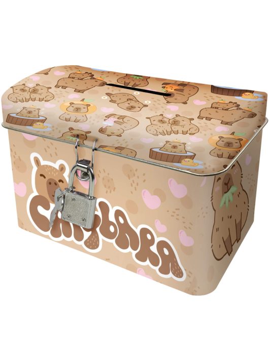 Kapibara persely, szögletes, KB10, barna