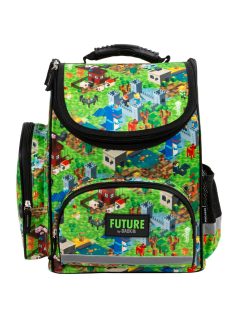 Minecraft mintás ergonómikus iskolatáska 37x27x16cm, DF31