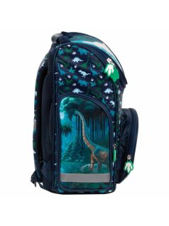   Dinoszaurusz ergonómikus iskolatáska 37x27x16cm, DN19, kék-zöld